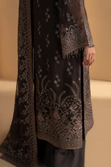 Lavish Premium - Purkashish - Embroidered Chiffon - Coco Noir