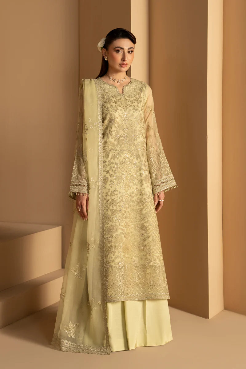Lavish Premium - Purkashish - Embroidered Chiffon - Pistachio Glow