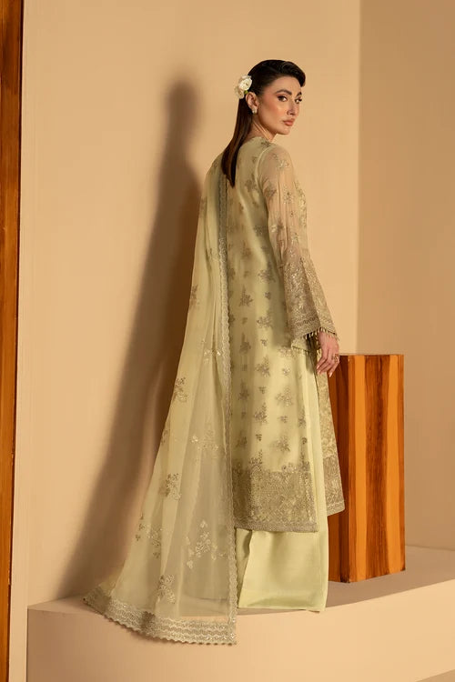 Lavish Premium - Purkashish - Embroidered Chiffon - Pistachio Glow