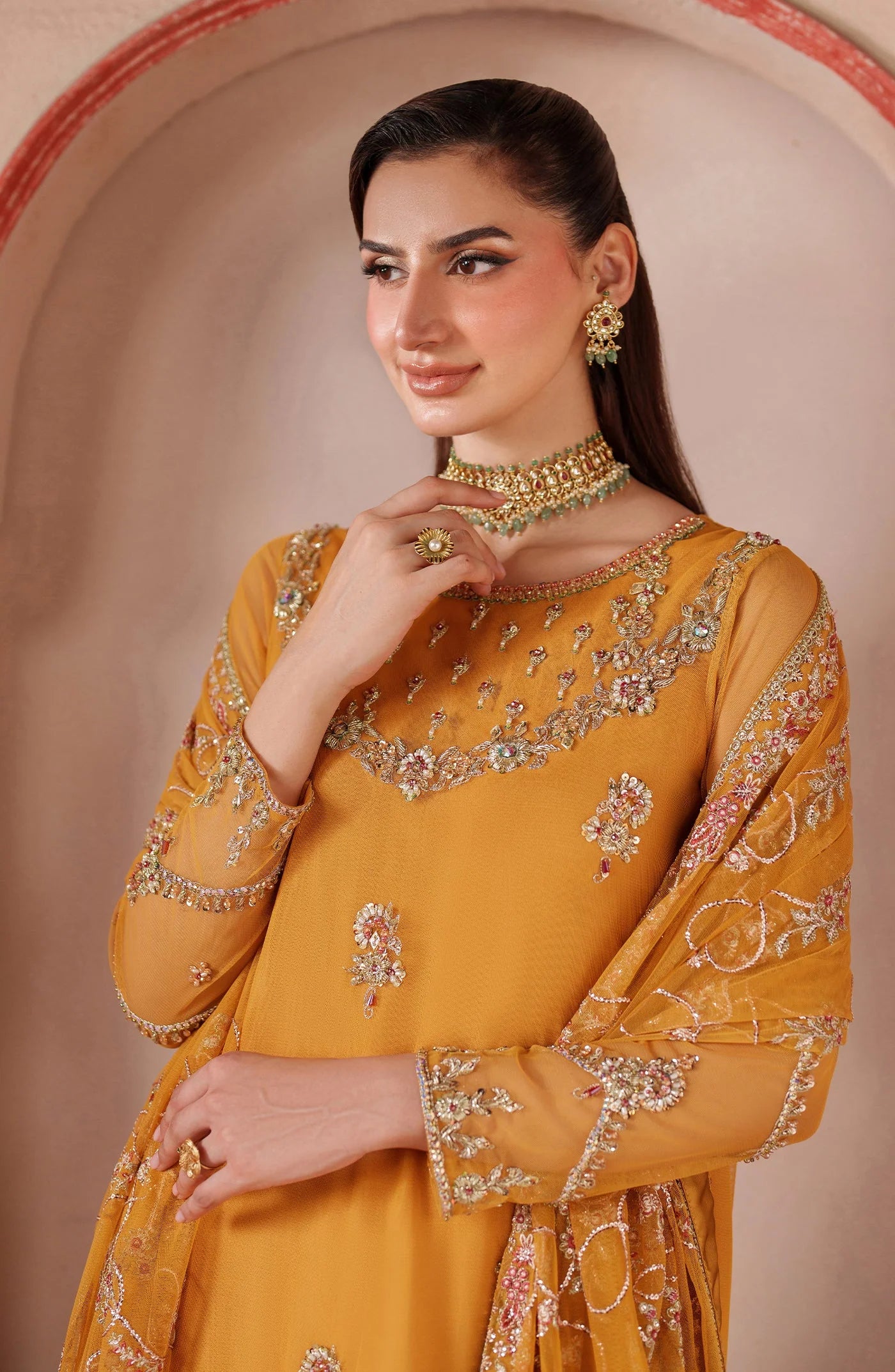Zarif - Falesia - Hand Embellished Net - Soha