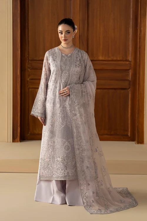 Lavish Premium - Purkashish - Embroidered Chiffon - Lilac Mist