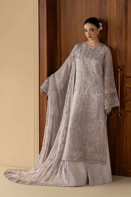 Lavish Premium - Purkashish - Embroidered Chiffon - Lilac Mist