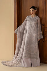 Lavish Premium - Purkashish - Embroidered Chiffon - Lilac Mist