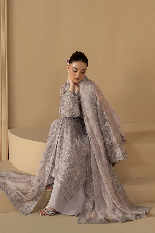 Lavish Premium - Purkashish - Embroidered Chiffon - Lilac Mist