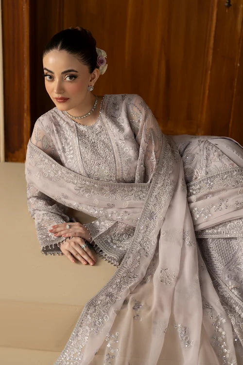 Lavish Premium - Purkashish - Embroidered Chiffon - Lilac Mist