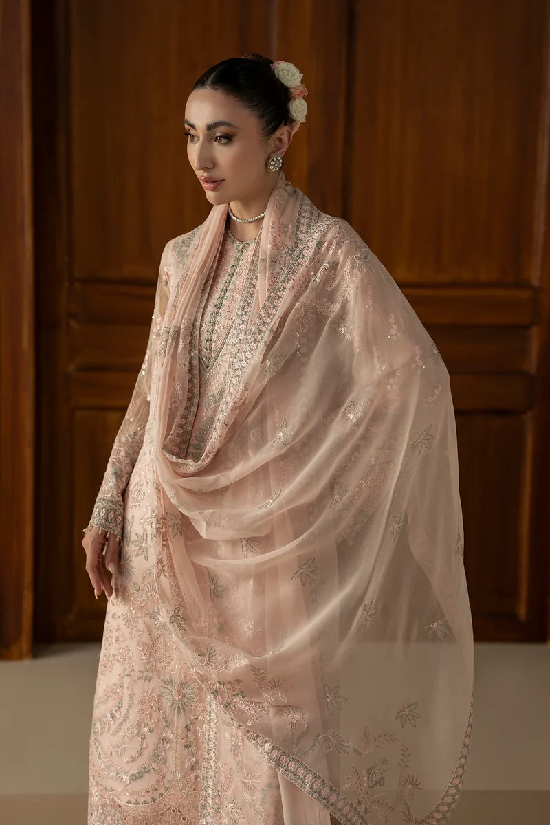 Lavish Premium - Purkashish - Embroidered Chiffon - Peach Élan