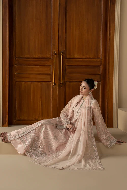 Lavish Premium - Purkashish - Embroidered Chiffon - Peach Élan