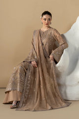 Lavish Premium - Purkashish - Embroidered Chiffon - Mauve Taupe