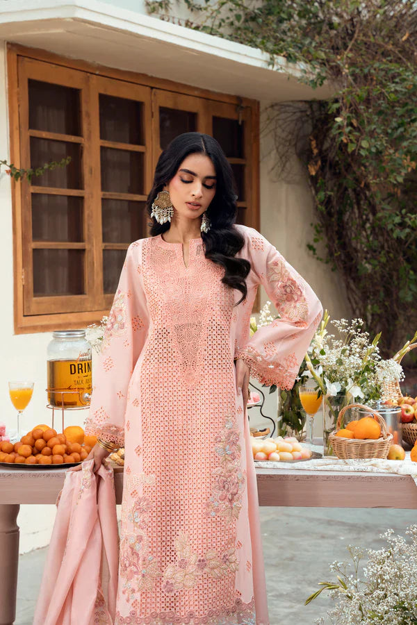Naqsh - Lawn - Chikankari Festive - Peach Blossom - 00194