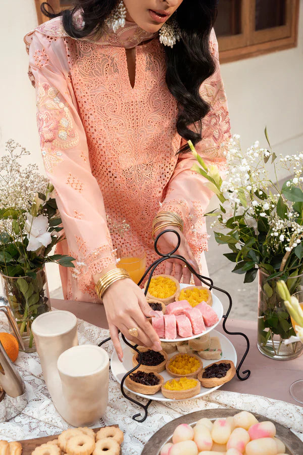 Naqsh - Lawn - Chikankari Festive - Peach Blossom - 00194
