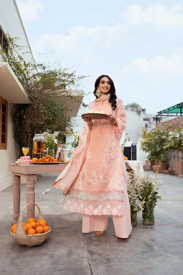Naqsh - Lawn - Chikankari Festive - Peach Blossom - 00194