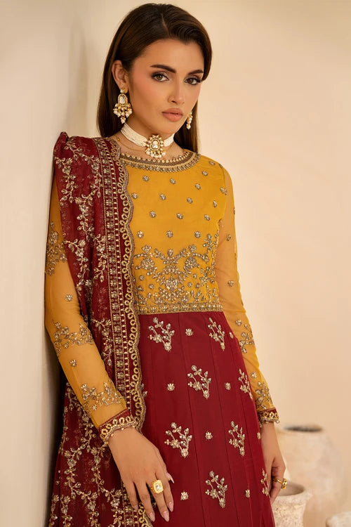 Zarif - Riwayat - Embroidered Net - Astra
