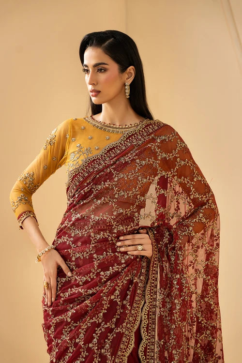 Zarif - Riwayat - Embroidered Net - Astra