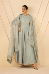 Zarif - Riwayat - Embroidered Net - Mintara