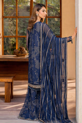 Zarif - Iris - Embroidered Net - ZINNIA