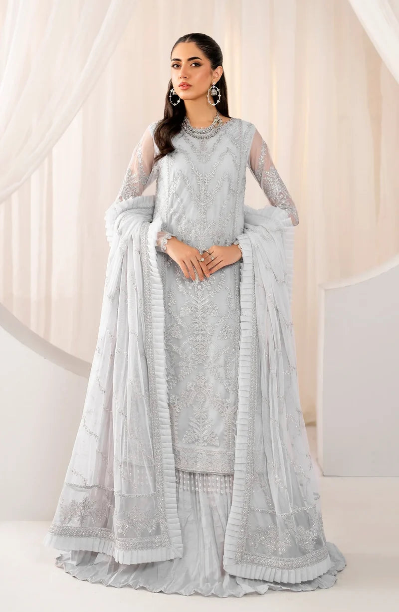 Zarif - Maheer - Embroidered Net - Daria