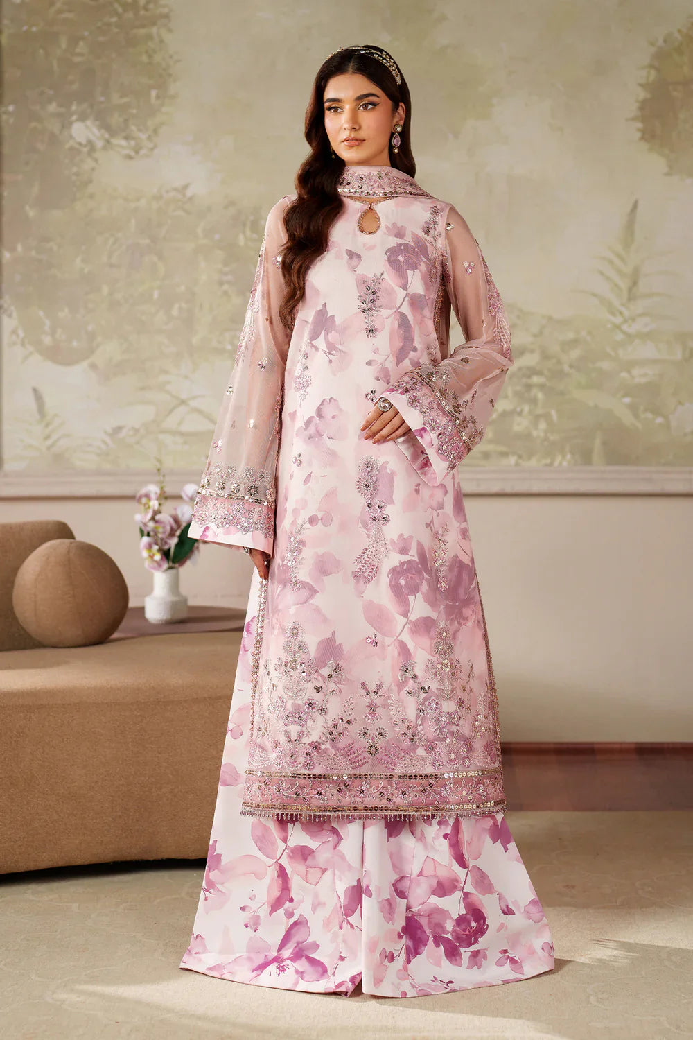 Zarif - Zaneera - Embroidered Net - ZRF-ZPE-06 RAHMA