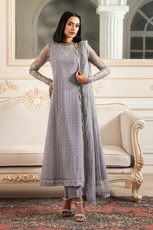 Zarif - Nafees - Embroidered Net - Merve