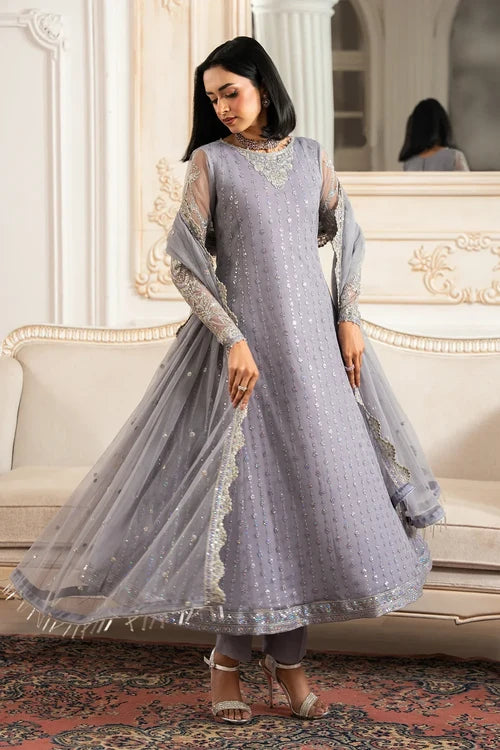 Zarif - Nafees - Embroidered Net - Merve
