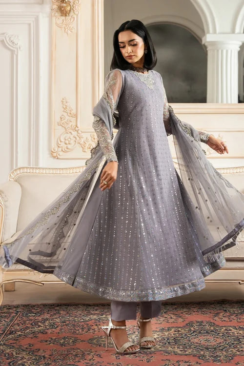 Zarif - Nafees - Embroidered Net - Merve