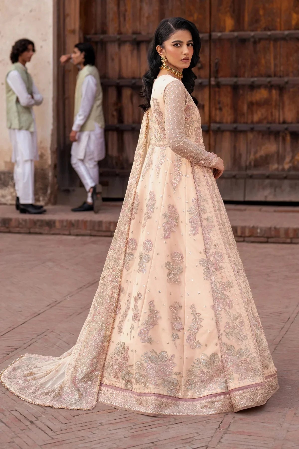 Zarif - Shehnai - Embroidered Net - HEER