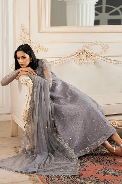 Zarif - Nafees - Embroidered Net - Merve