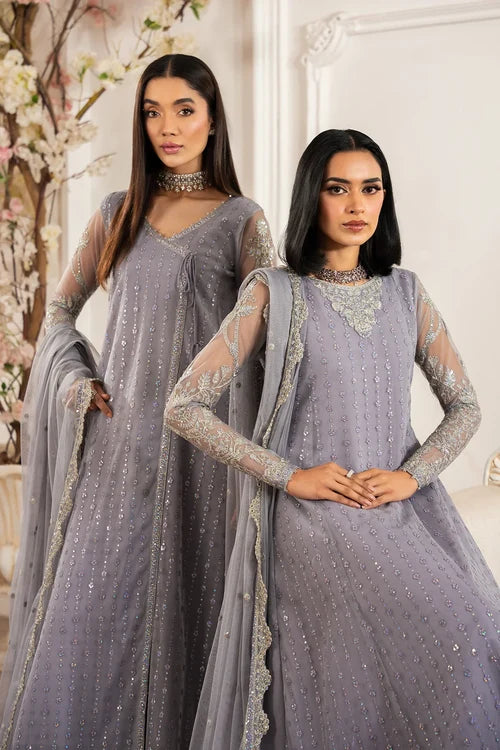 Zarif - Nafees - Embroidered Net - Merve