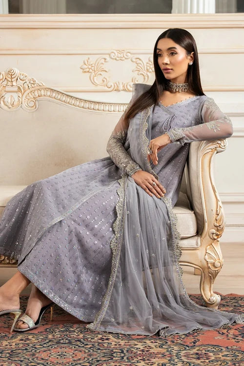 Zarif - Nafees - Embroidered Net - Merve
