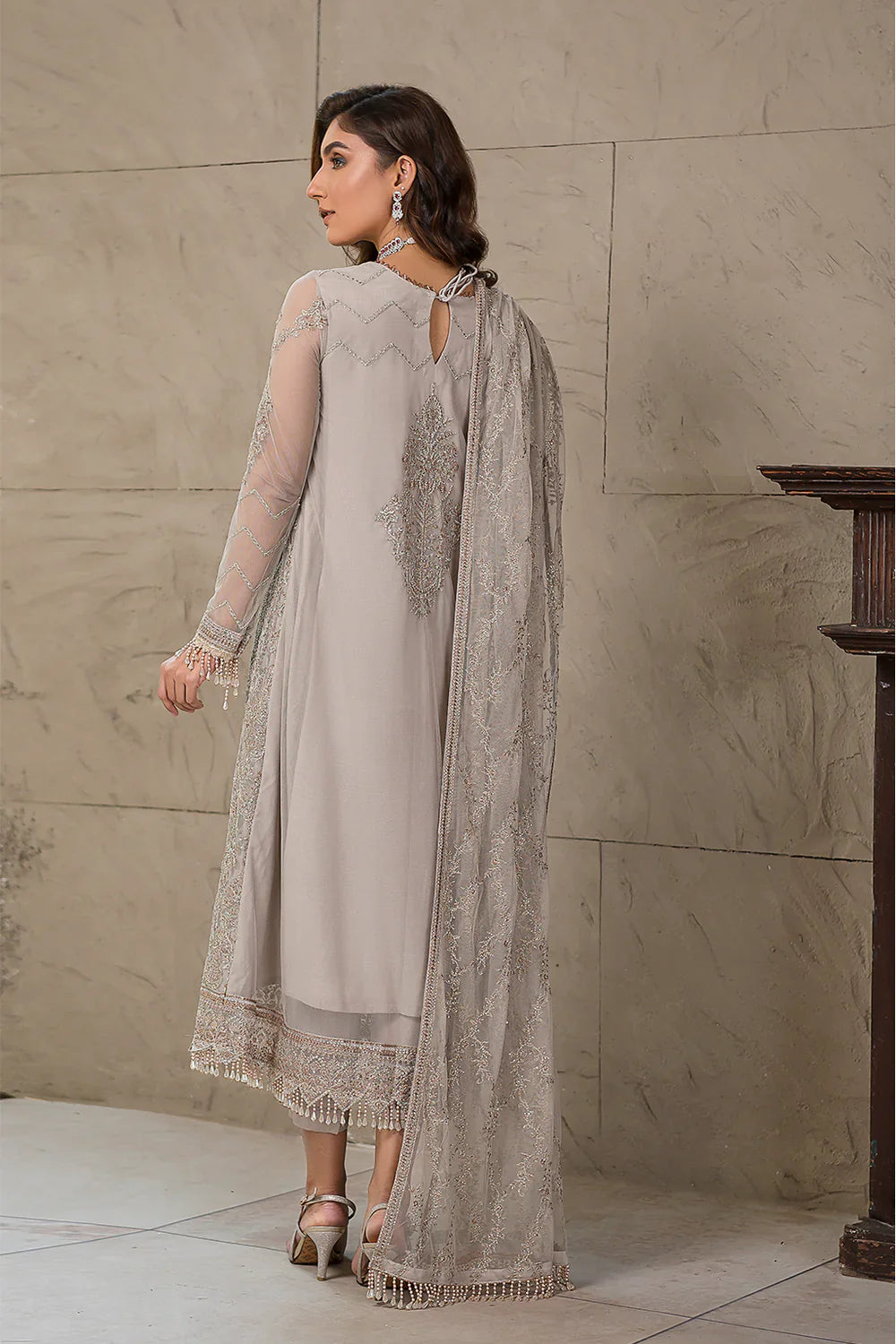 Zarif - Falak - Embroidered Net - ZF 03 CHERYL