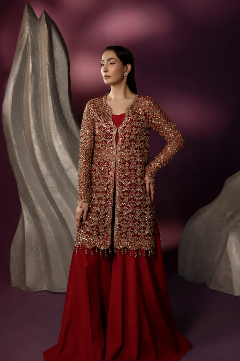 ENZO - Amour Éternal - Embroidered Net - Roselle