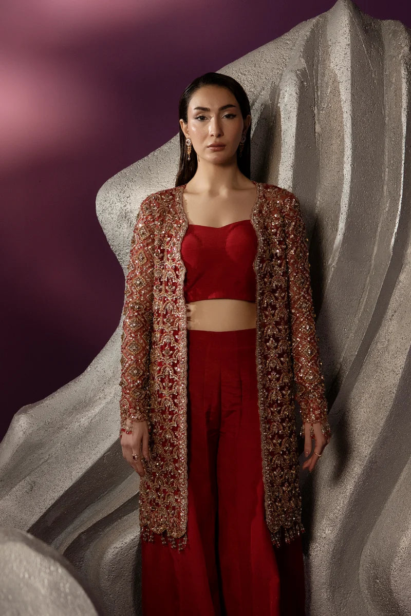 ENZO - Amour Éternal - Embroidered Net - Roselle