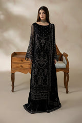 La'Fiora - Imrozia - Embroidered Chiffon - I-276 Ébène