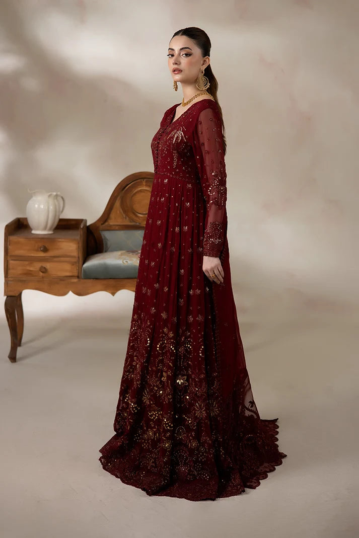 La'Fiora - Imrozia - Embroidered Chiffon - I-277 Amarante