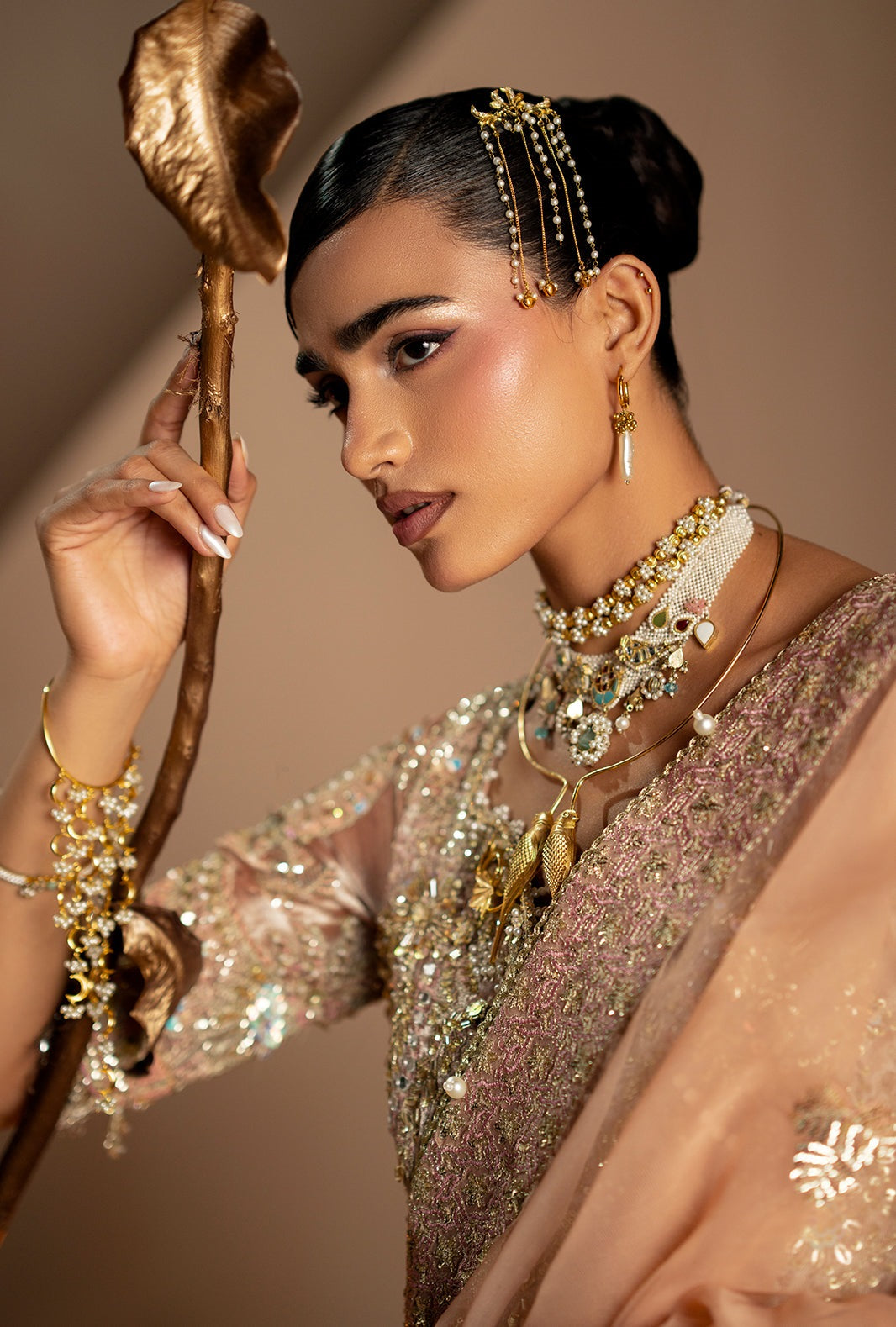 AJR Couture - Signature Wedding Formals - Embroidered Organza - Rang E Noor