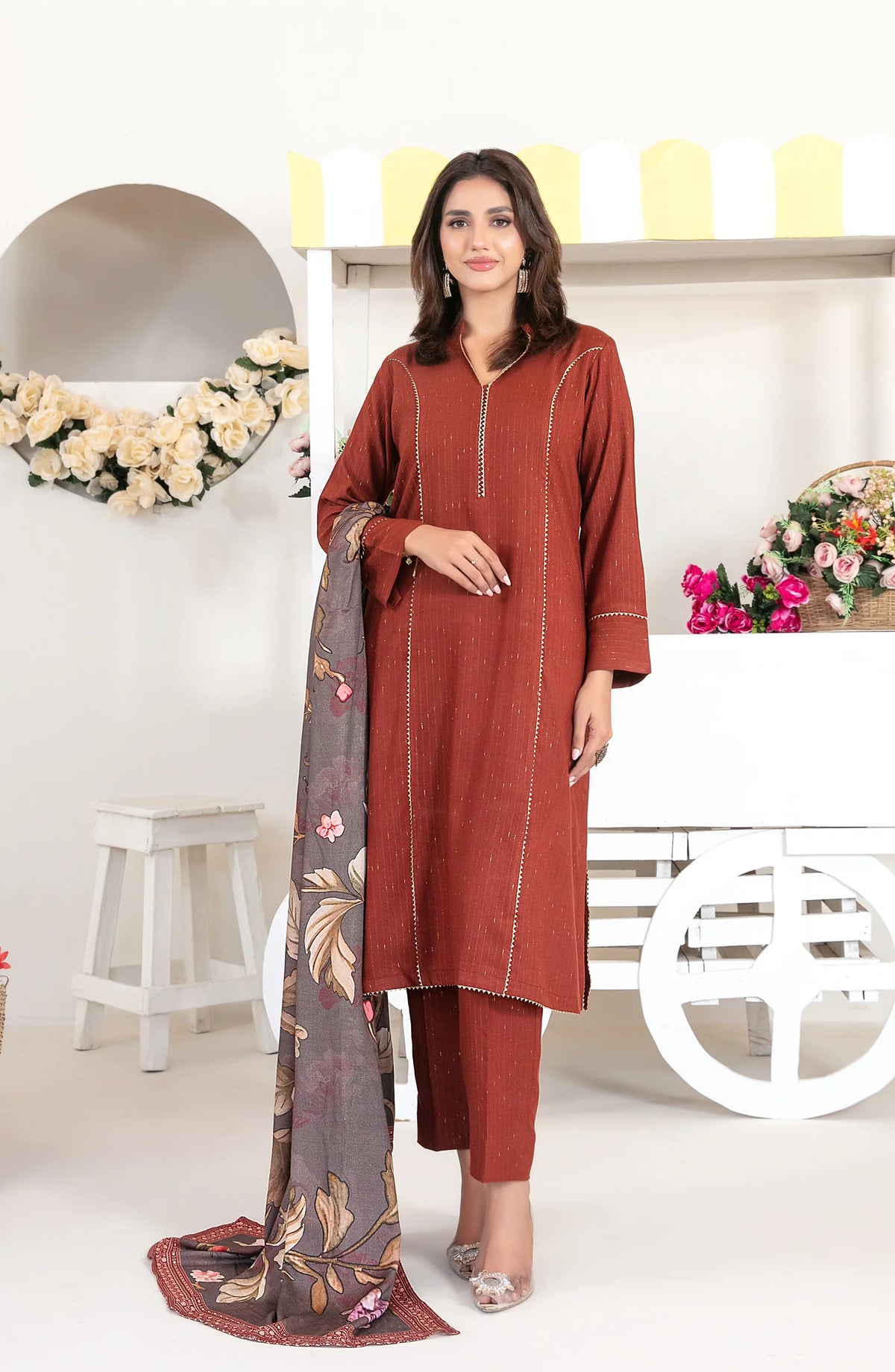Tawakkal - Laila Plain Leather Peach D-4714