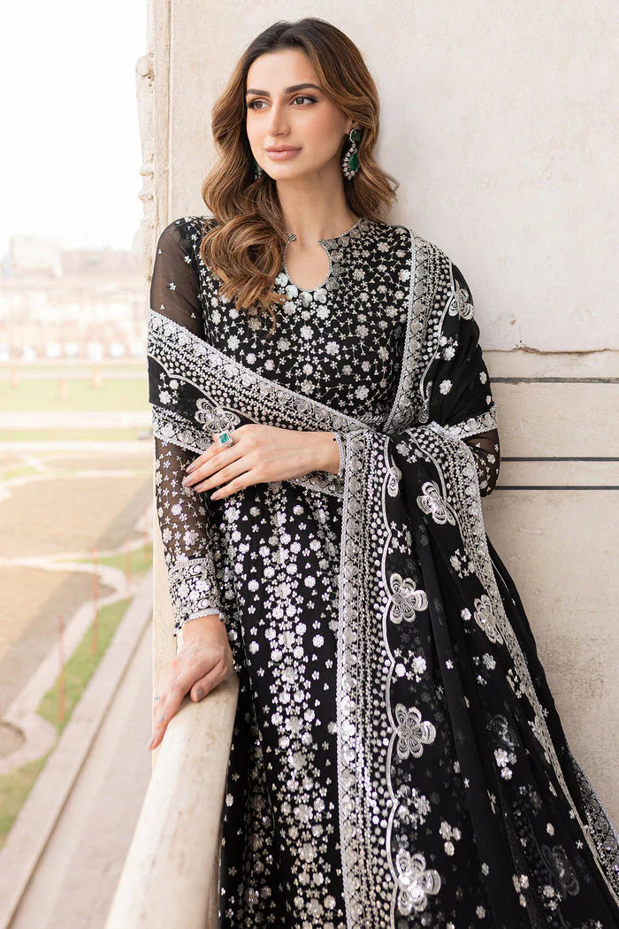 Embroidered Chiffon - Midnight Orchid