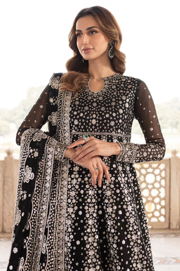 Embroidered Chiffon - Midnight Orchid