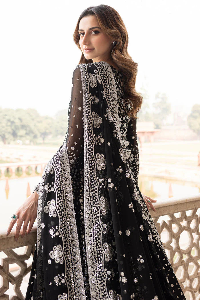 Embroidered Chiffon - Midnight Orchid