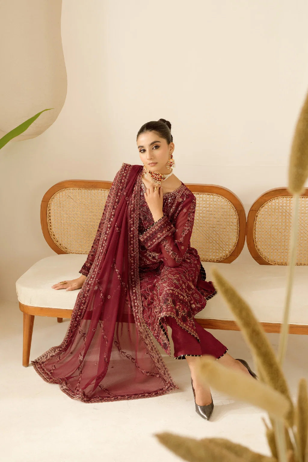 Ramsha - Sonehri - Embroidered Chiffon - BB 105
