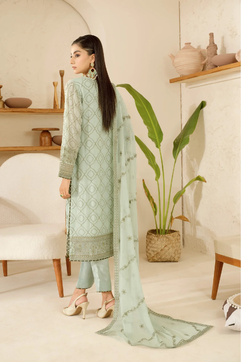 Ramsha - Sonehri - Embroidered Chiffon - BB 106