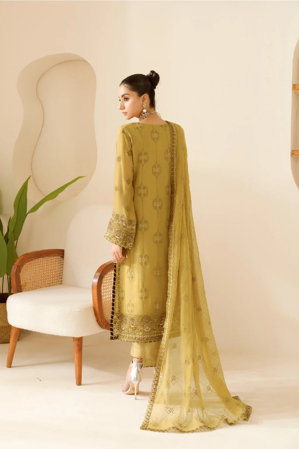 Ramsha - Sonehri - Embroidered Chiffon - BB 108