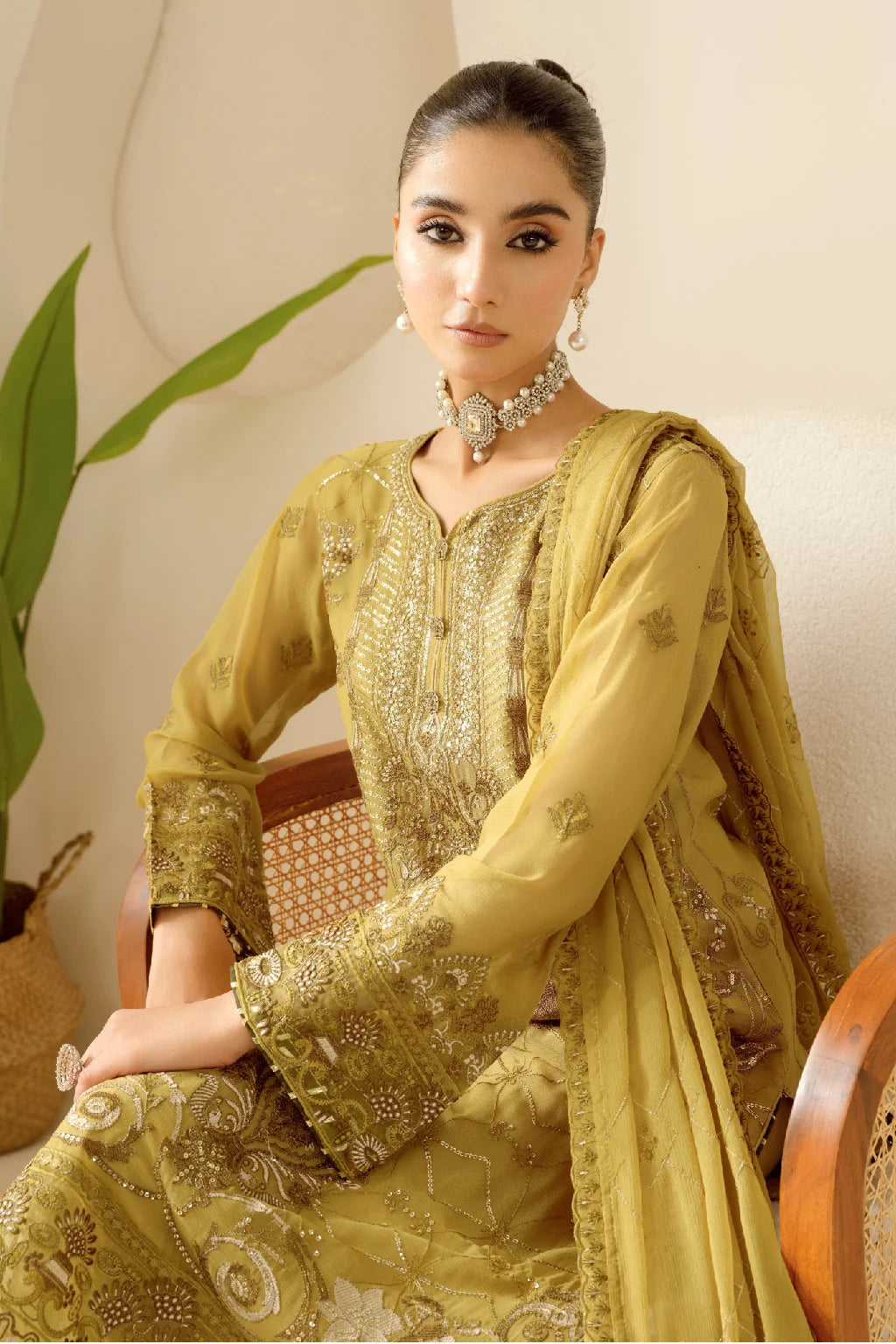 Ramsha - Sonehri - Embroidered Chiffon - BB 108