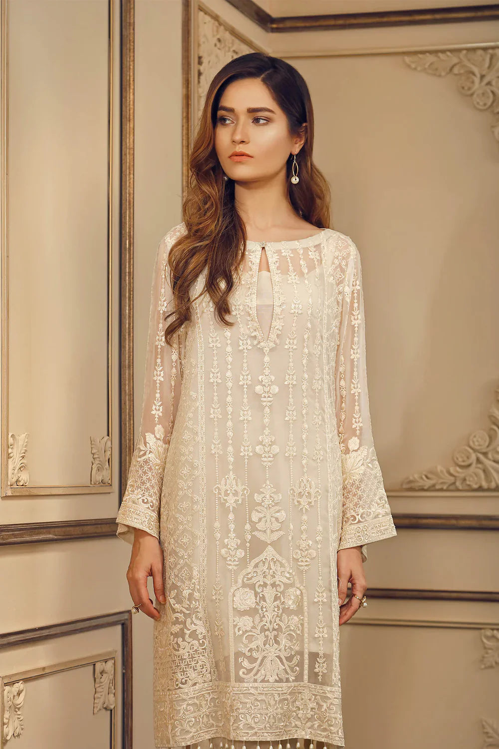 EMBROIDERED CHIFFON CH03-09