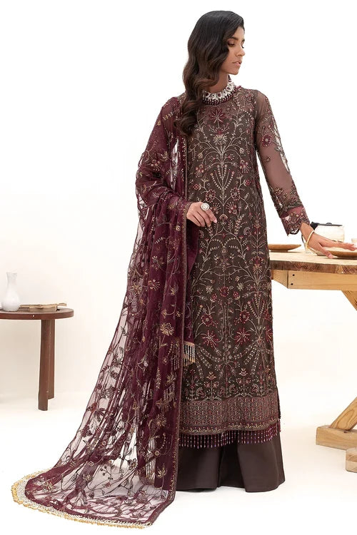 Zarif - Nazneen - Embroidered Net - ZN 10 Muse