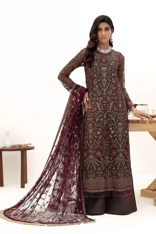 Zarif - Nazneen - Embroidered Net - ZN 10 Muse