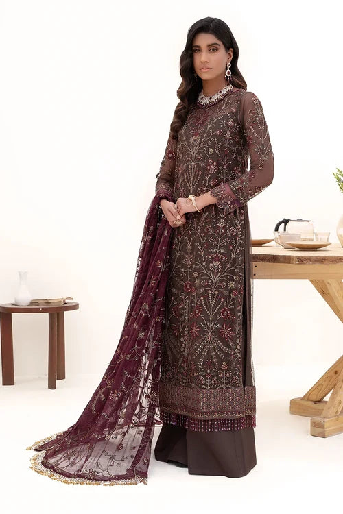 Zarif - Nazneen - Embroidered Net - ZN 10 Muse