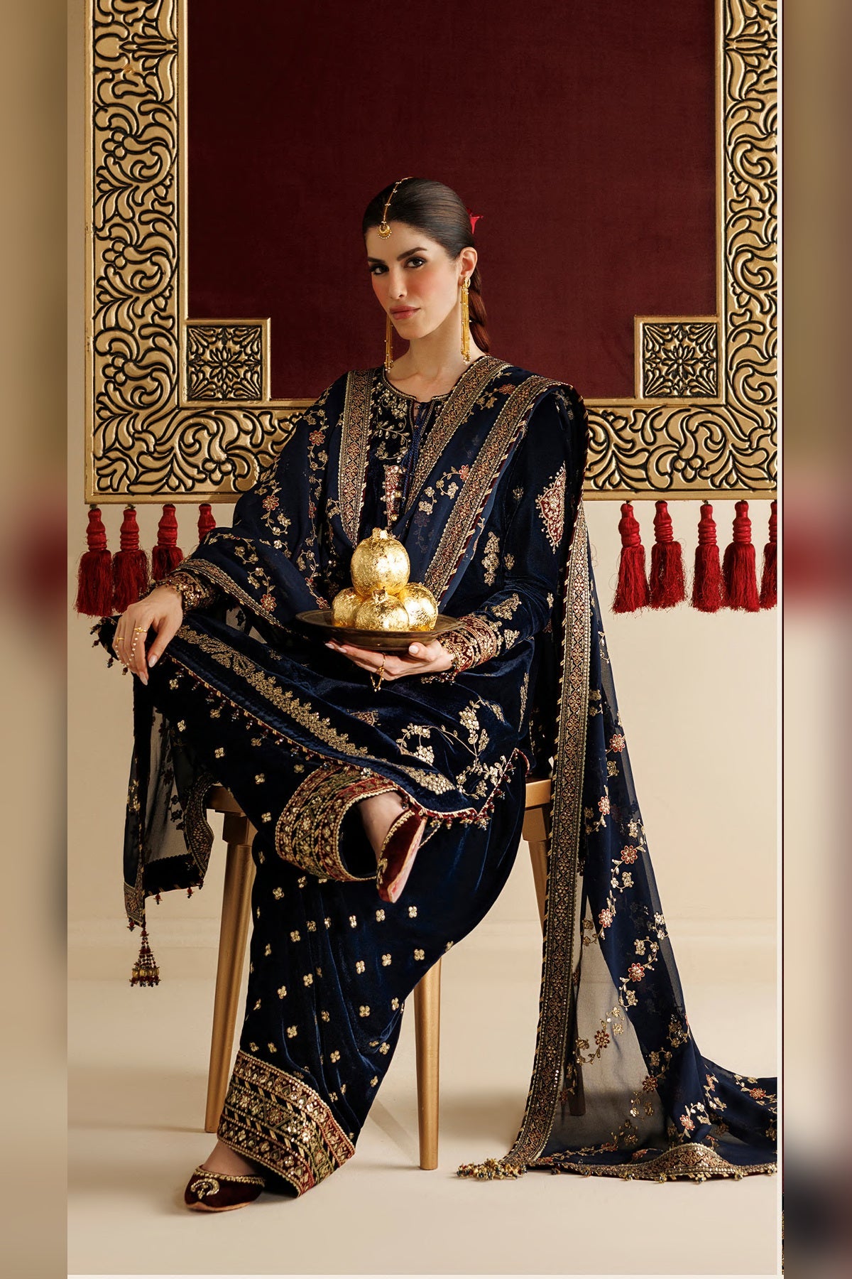 Jazmin Chandni Formals | Embroidered Velvet - CVF’26-D11