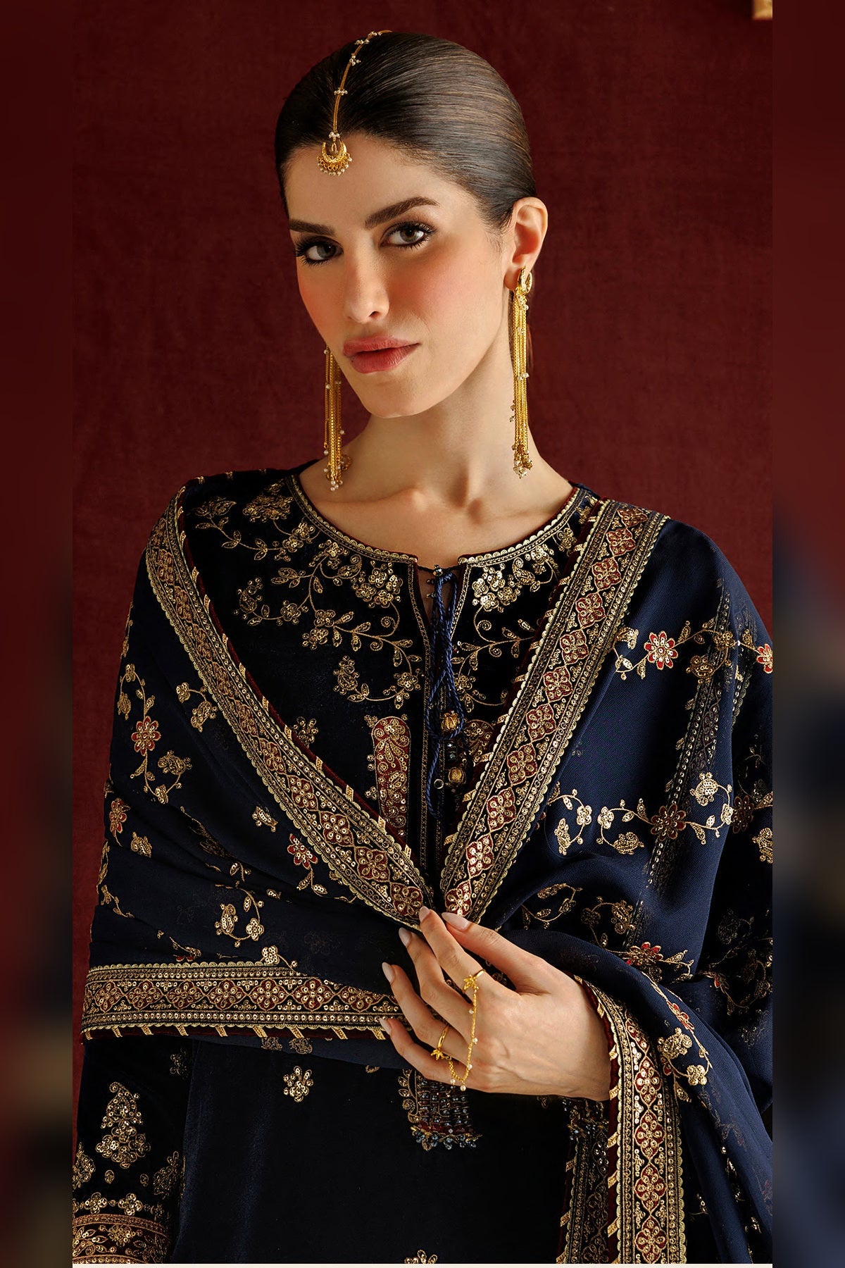 Jazmin Chandni Formals | Embroidered Velvet - CVF’26-D11