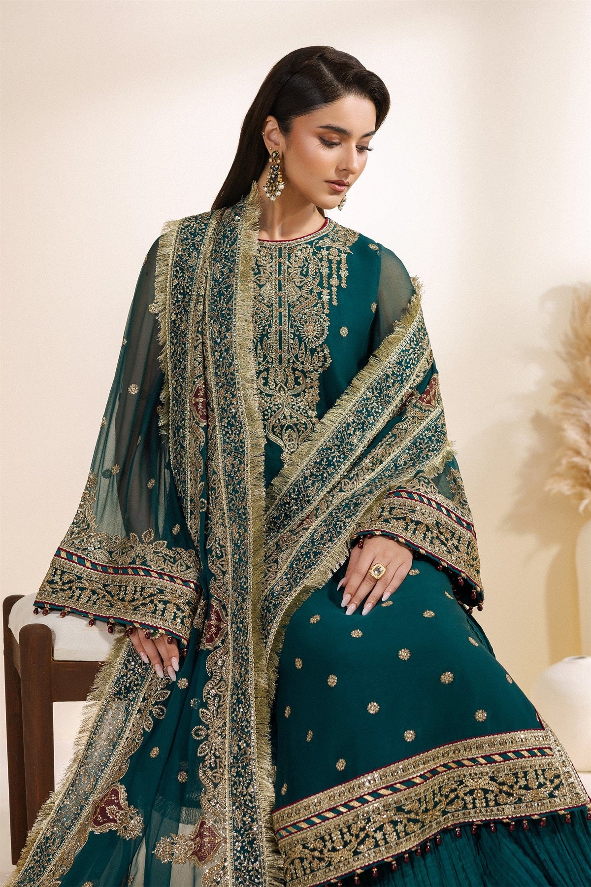 Zarif - Meraki - Embroidered Chiffon - Sarai