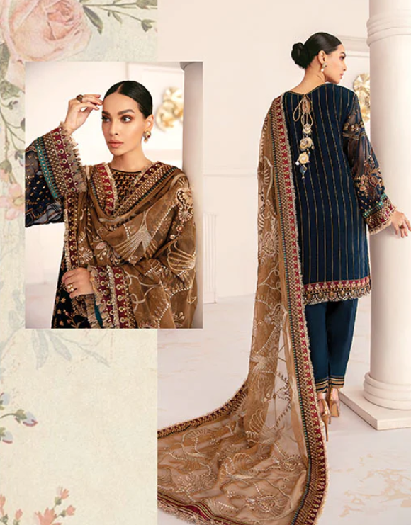 Embroidered Chiffon D-02